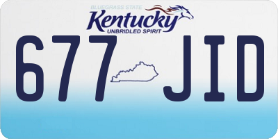 KY license plate 677JID