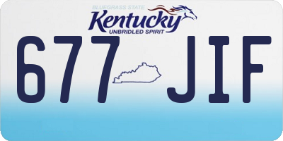 KY license plate 677JIF