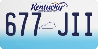 KY license plate 677JII