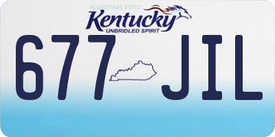 KY license plate 677JIL