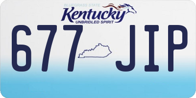 KY license plate 677JIP