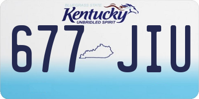 KY license plate 677JIU
