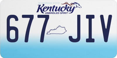 KY license plate 677JIV