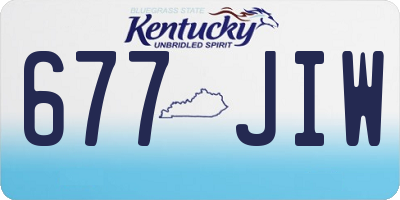 KY license plate 677JIW