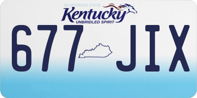 KY license plate 677JIX