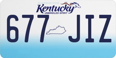 KY license plate 677JIZ