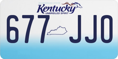KY license plate 677JJO