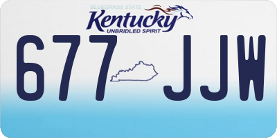KY license plate 677JJW