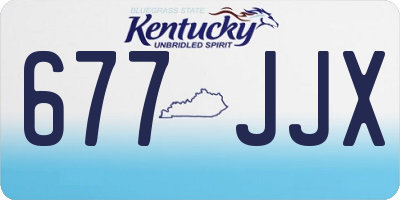 KY license plate 677JJX