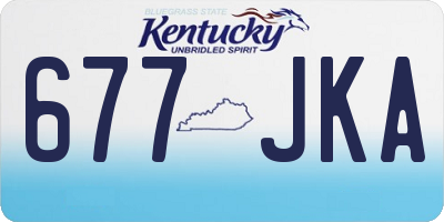 KY license plate 677JKA
