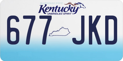 KY license plate 677JKD