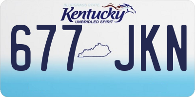 KY license plate 677JKN
