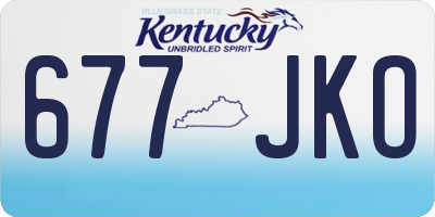 KY license plate 677JKO