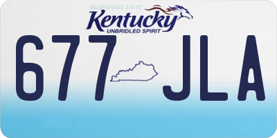 KY license plate 677JLA