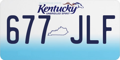 KY license plate 677JLF
