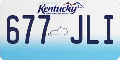 KY license plate 677JLI