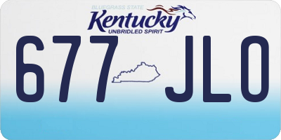 KY license plate 677JLO