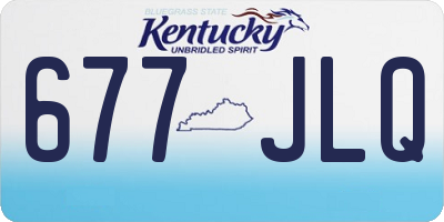 KY license plate 677JLQ