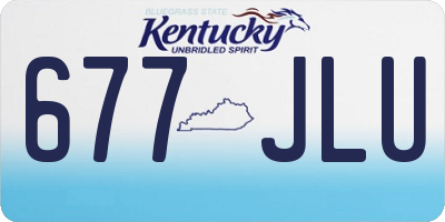KY license plate 677JLU