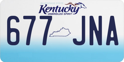KY license plate 677JNA