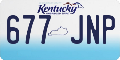 KY license plate 677JNP