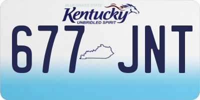 KY license plate 677JNT
