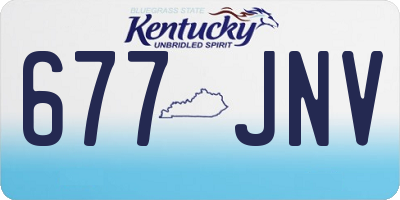 KY license plate 677JNV