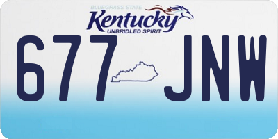 KY license plate 677JNW
