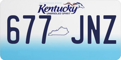 KY license plate 677JNZ