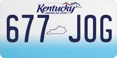 KY license plate 677JOG