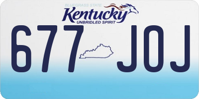 KY license plate 677JOJ