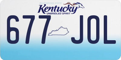 KY license plate 677JOL