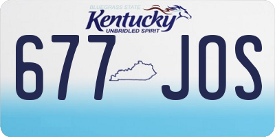 KY license plate 677JOS