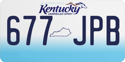 KY license plate 677JPB