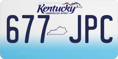 KY license plate 677JPC