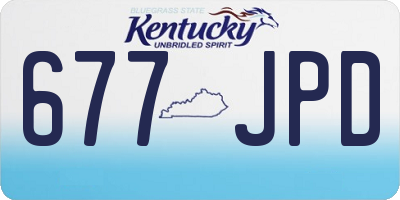 KY license plate 677JPD