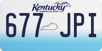 KY license plate 677JPI