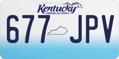 KY license plate 677JPV