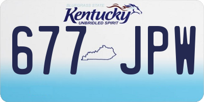 KY license plate 677JPW
