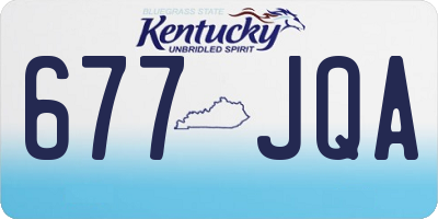 KY license plate 677JQA