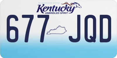 KY license plate 677JQD