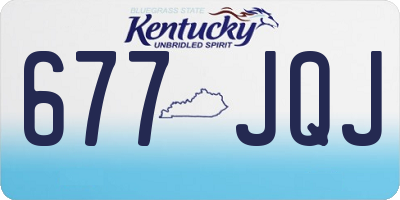 KY license plate 677JQJ
