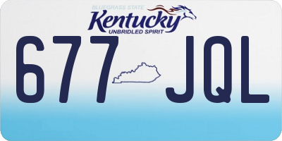 KY license plate 677JQL