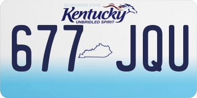 KY license plate 677JQU