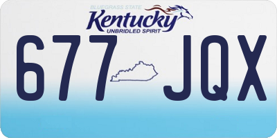 KY license plate 677JQX