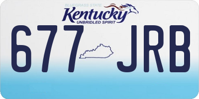 KY license plate 677JRB
