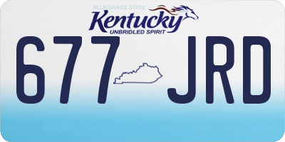 KY license plate 677JRD