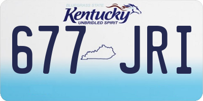 KY license plate 677JRI