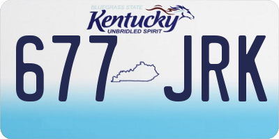 KY license plate 677JRK