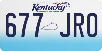 KY license plate 677JRO